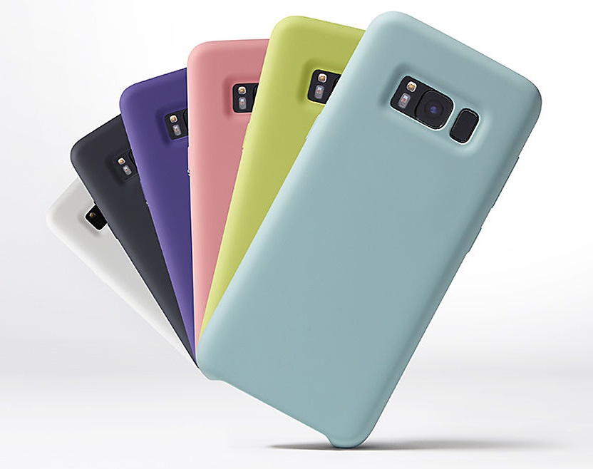 Cover posteriore in silicone soft touch per smartphone Samsung S8 - Vari colori MOB340 