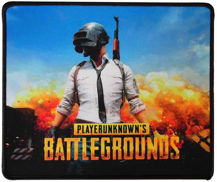 Mauspad 25x21 cm PlayerUnknowns Schlachtfeldcharakter mit Helm und Gewehr P1165 