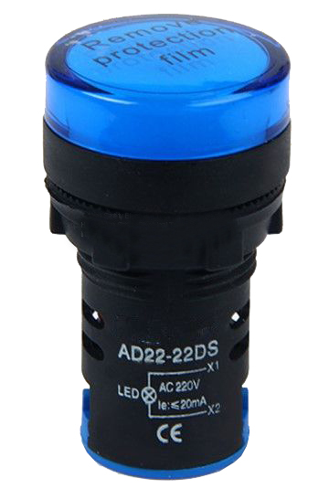 220V panel light indicator - blue EL753 FATO