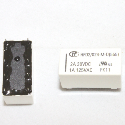 Latching relay 24V 2 exchanges NOS100178 