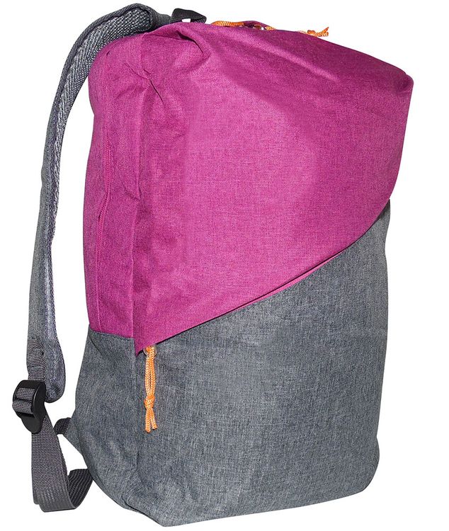 Fuchsia-gray padded multi-function backpack MOB1006 