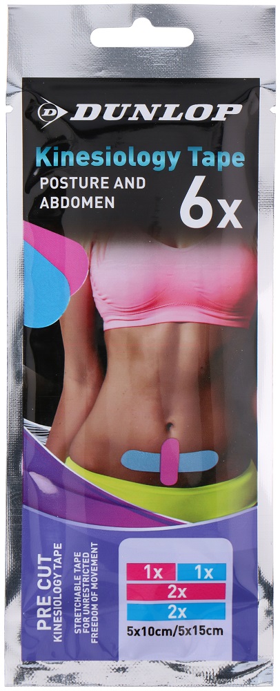 Set 6 pieces kinesiology posture tape and Dunlop abdomen ED5104 Dunlop
