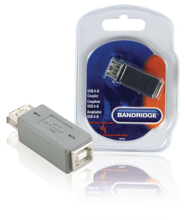 Adattatore USB 2.0 USB A Femmina - B Femmina Grigio ND1035 Bandridge