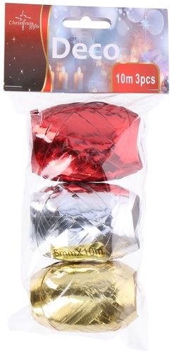 Nastro per confezione regali 10m confezione da 3 pezzi Christmas Gifts ED4178 Christmas Gifts