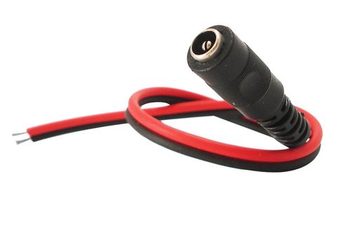 Connettore DC femmina 2.1x5.5mm con cavo 23cm 01336 