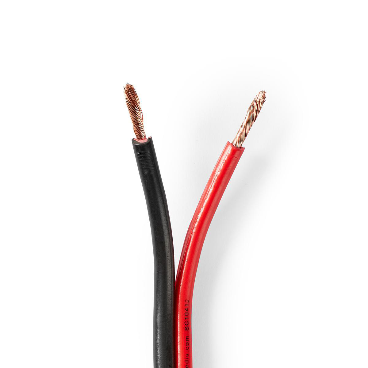Loudspeaker Cable 2x 2.50 mm2 15m Roll-up Black / Red ND2755 Nedis