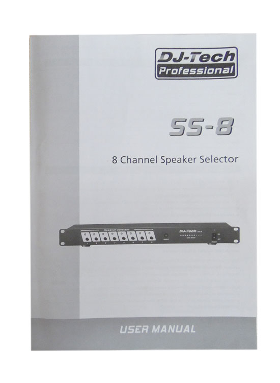 DJ Tech SS-8 loudspeaker switch + Remote control V4074 