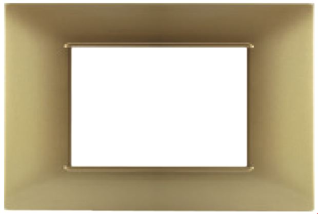 Placca 3P Tecnopolimero 12x8cm Oro compatibile Vimar EL1954 