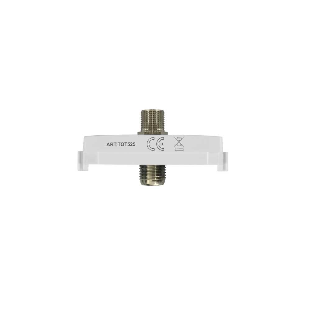 Matix Compatible White Recessed Satellite Screw TV Socket EL2068 