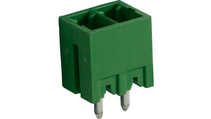 Male connector, 2 Poles, 3.81mm Pitch, 8A, 1.31mm² ND4532 RND Components