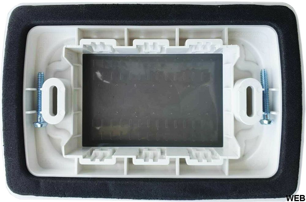 IP55 3P white idrobox plate compatible with Living International EL2162 