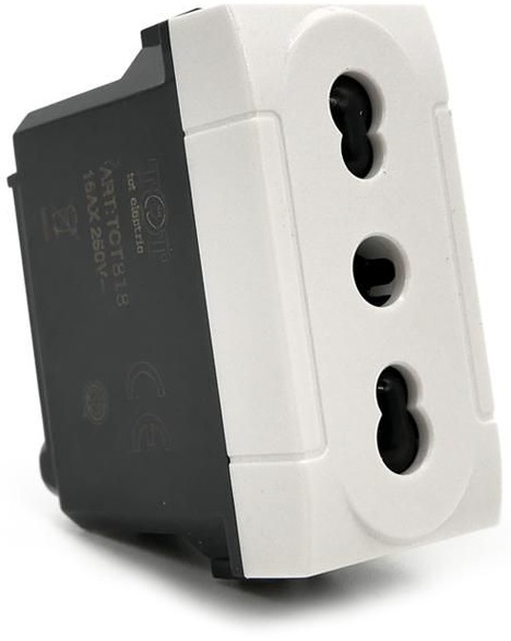 Bivalent 10-16A 250V socket compatible with Living International EL2230 