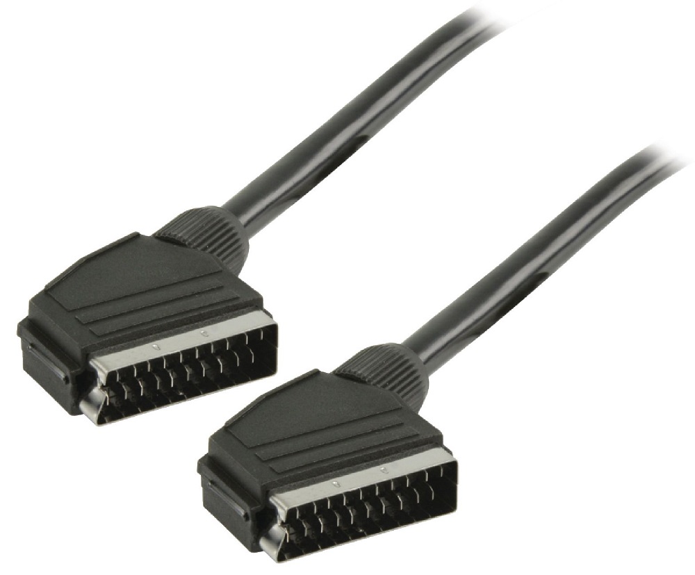 3m black male SCART cable ND6718 Valueline