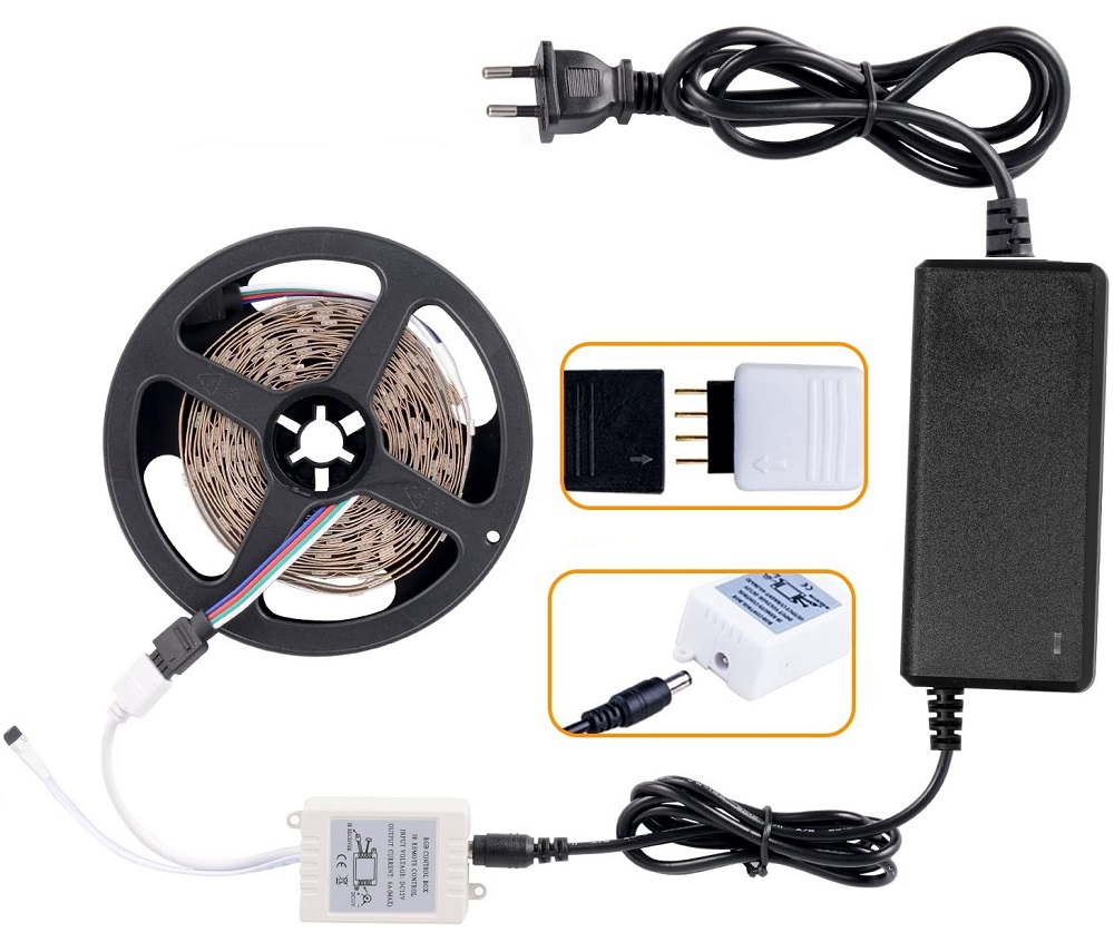 Striscia LED WIFI RGB 5m 20W Regolabile Tramite Telecomando/App 15000H - Foto 5