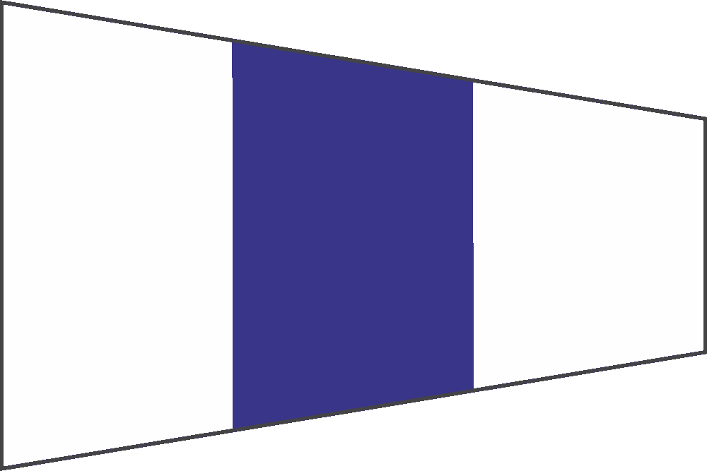 Pennello Segnalazione Nautica "Designazione" 340x100x30cm FLAG198 