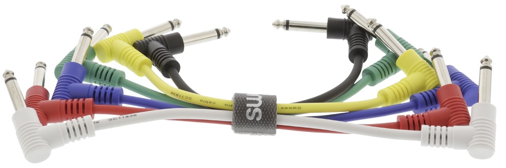 Cavo Mono-Audio 6.35mm Maschio 15cm 6 pezzi vari colori WB1580 Sweex