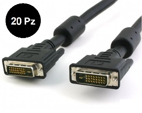 20 Pieces - Monitor Cable DVI digital M / M dual link 10 mt (DVI-D) Z244-20 