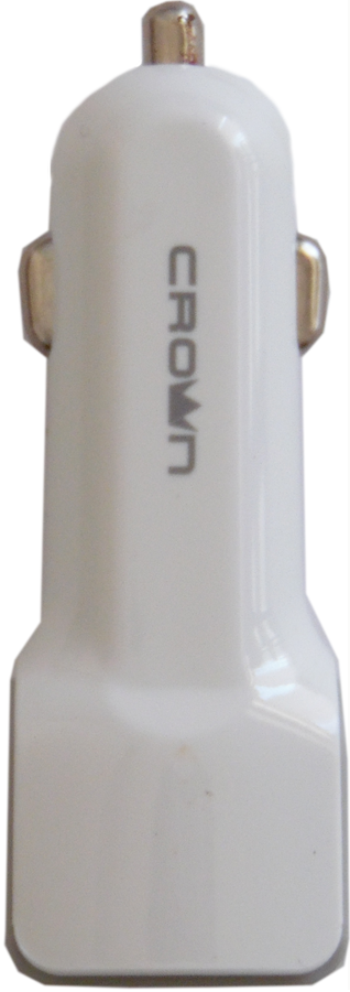 Caricabatterie per auto 2xUSB bianco CrownMicro CMCC-003 Crown Micro