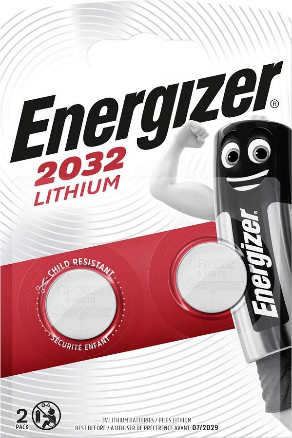 Batteria al litio a bottone CR2032 3V blister da 2 Energizer E1030 Energizer