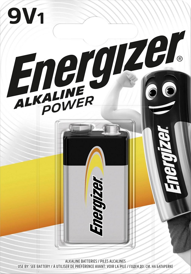 Batteria alcalina tipo 6LR61 9V blister da 1 E1044 Energizer