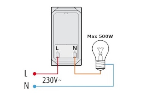 500W 250V white dimmer switch compatible with Living International EL1522 