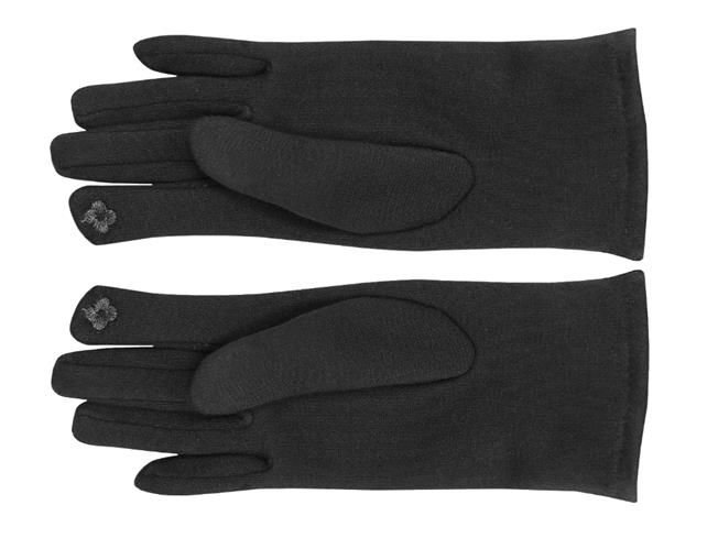 Guanti touchscreen neri con copertura termica in tessuto rimovibile taglia unica Unisex K617 