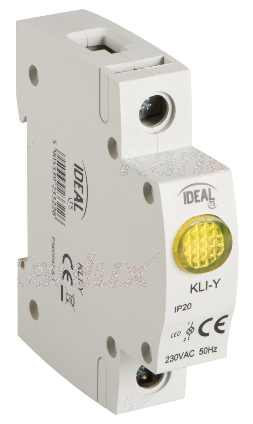Yellow voltage indicator light for Kanlux KLI din rail KA2263 Kanlux