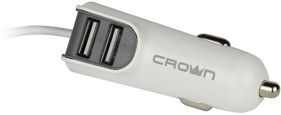 Caricabatterie per auto con due porte USB 3.1A e cavo micro USB Crown Micro CMCC-005 Crown Micro