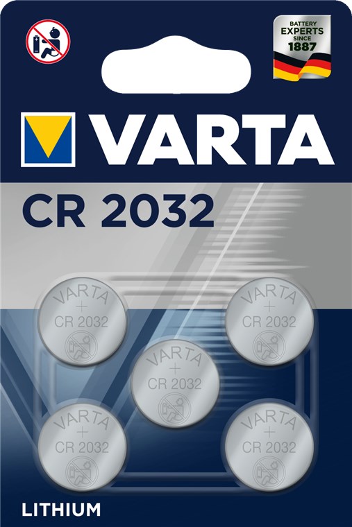 Batteria a bottone al litio 3 V CR2032 blister da 5 F1431 Varta