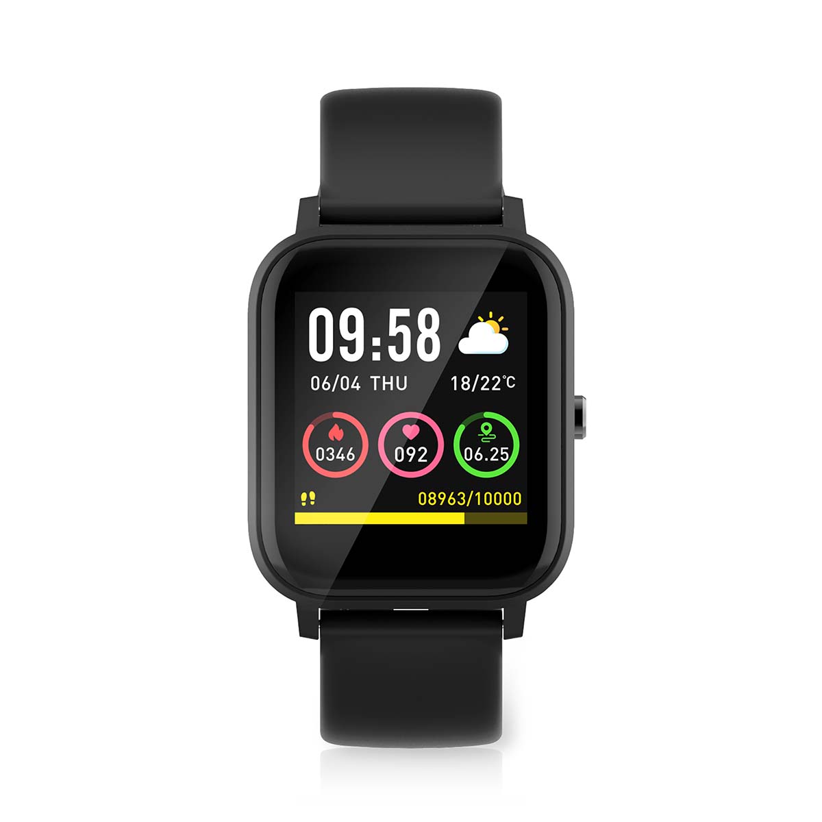 SmartWatch with 1.4" LCD screen notification display and heart rate detection IP68 ND9536 Nedis