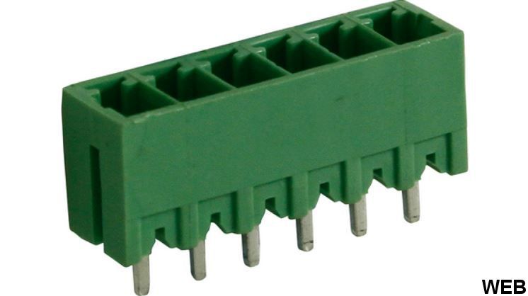 Connettore maschio, 6 Poli, 3.81mm Passo, 8A, 1.31mm², Dritto ND4534 RND Components