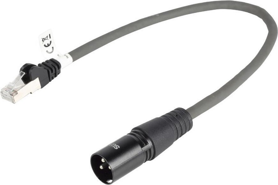 Cavo DMX Digitale  XLR 3p (M) - RJ45 30cm Grigio Scuro SX600 Sweex