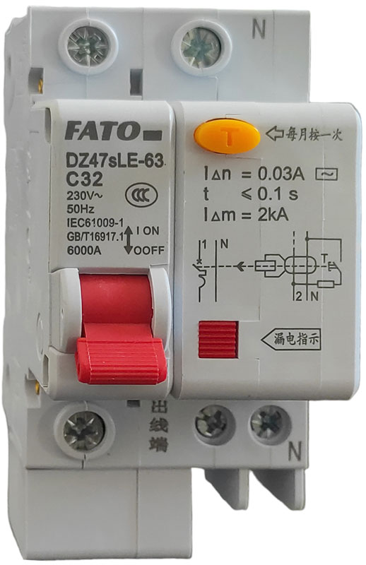 Interruttore magnetotermico differenziale 32A 30mA 1P+N EL1230 FATO