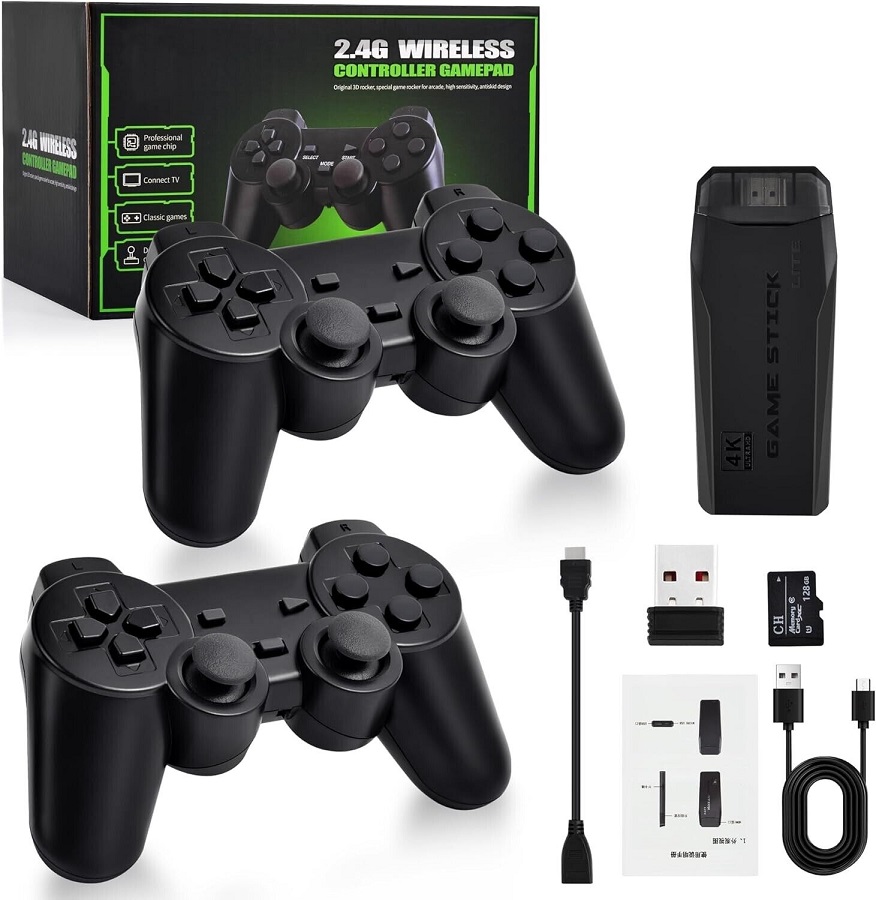 Console retro gaming HDMI  2 controller wireless 9 emulatori WB1670 