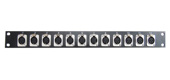 Rack Panel 12 XLR Female black V2011 
