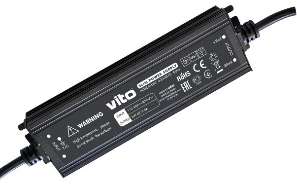 Trasformatore stagno IP67 slim 24V 2.5A 60W EL036 Vito