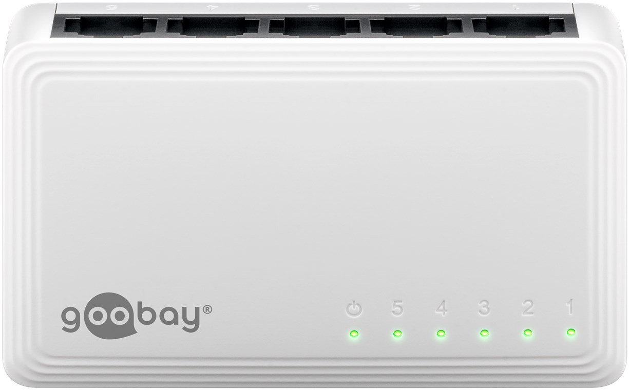 Switch di rete Gigabit Ethernet a 5 porte P1456 Goobay