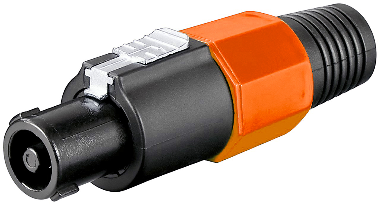 Connettore speakon 4 poli arancione E6065 
