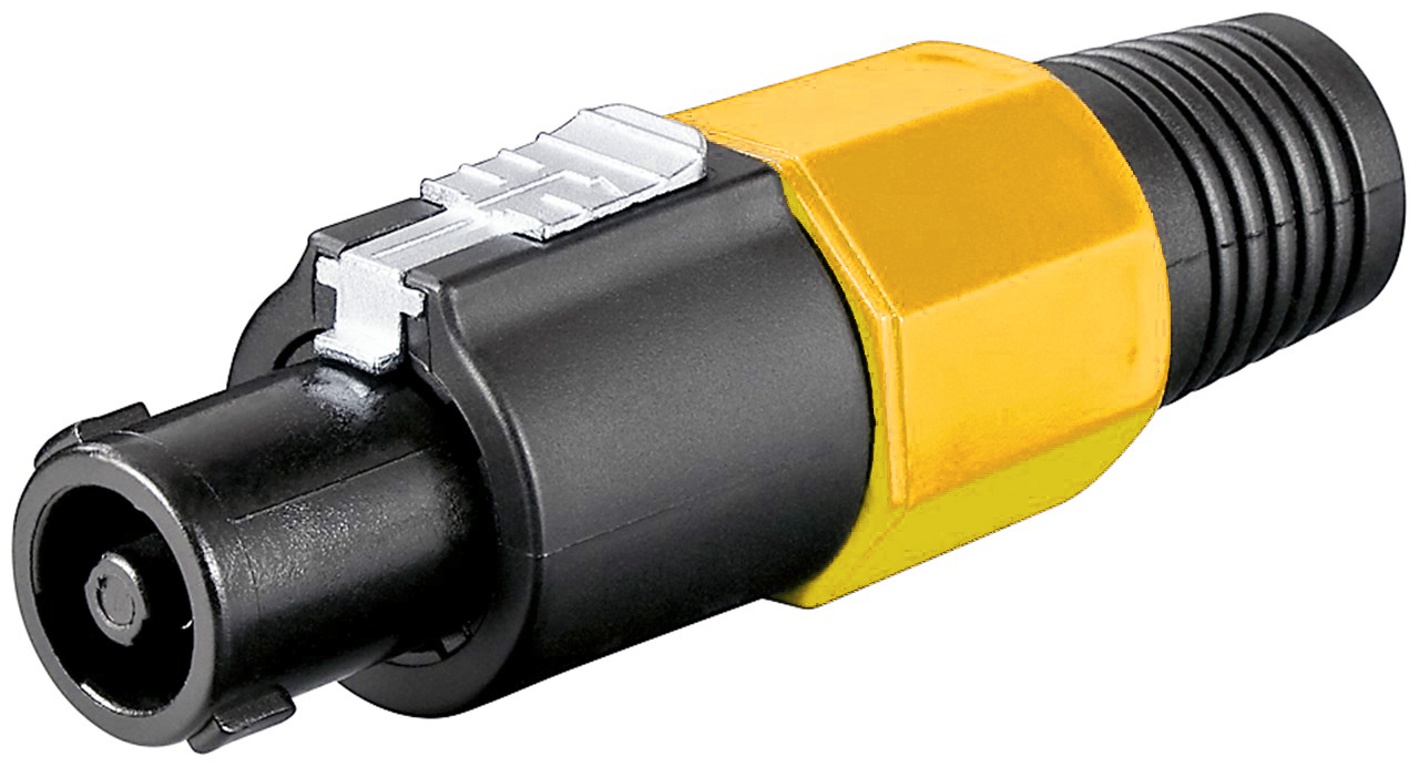 Connettore speakon 4 poli giallo E9055 