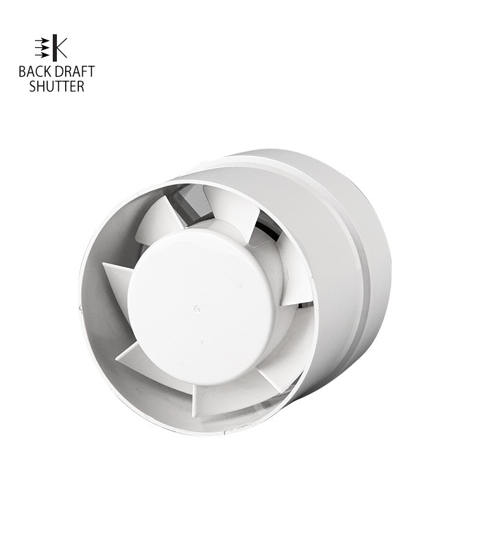 Aspiratore elicoidale da condotto 120mm 15W con serranda EL4192 Vito