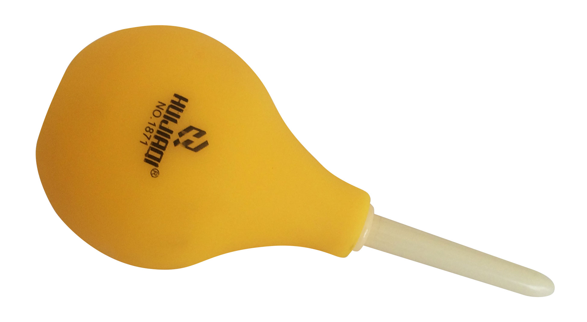 Rubber pump / bellows with long tip - yellow Q215 