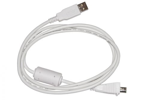 USB 2.0 cable Connectors A / B Male - Ferrite block - 1.30m White B2083 