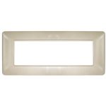 Placca in tecnopolimero 6P color sabbia compatibile Matix EL1721 