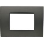 Placca 3 posti testa di moro Soft Touch compatibile Living International EL2565 