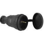 Presa schuko con coperchio in gomma nera Vito EL3132 Vito