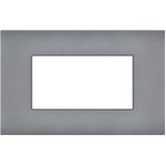 Placca 4 posti grigio compatibile Vimar Arké EL384 