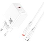 Caricabatterie ricarica rapida con cavo USB Type C - Lightning bianco 1m JB092 F4460 Jokade