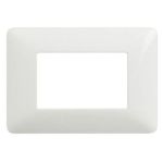 Placca in metallo bianco 3 posti compatibile Matix EL2222 
