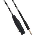 XLR-Buchse Kanonenkabel zu Klinke 6,35 Stecker 1,5 Meter Mono - Weiß / Schwarz SP303 