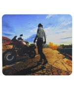 Mouse Mat 29x25cm PlayerUnknown's Battlegrounds Character with motorcycle P1130 